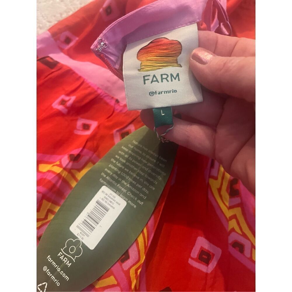 NWT FARM RIO RED TIKI BANANAS MAXI TIERED DRESS - Picture 7 of 11